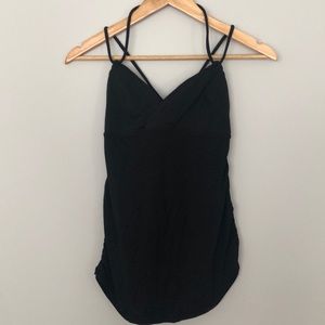 Lululemon black open back yoga tank